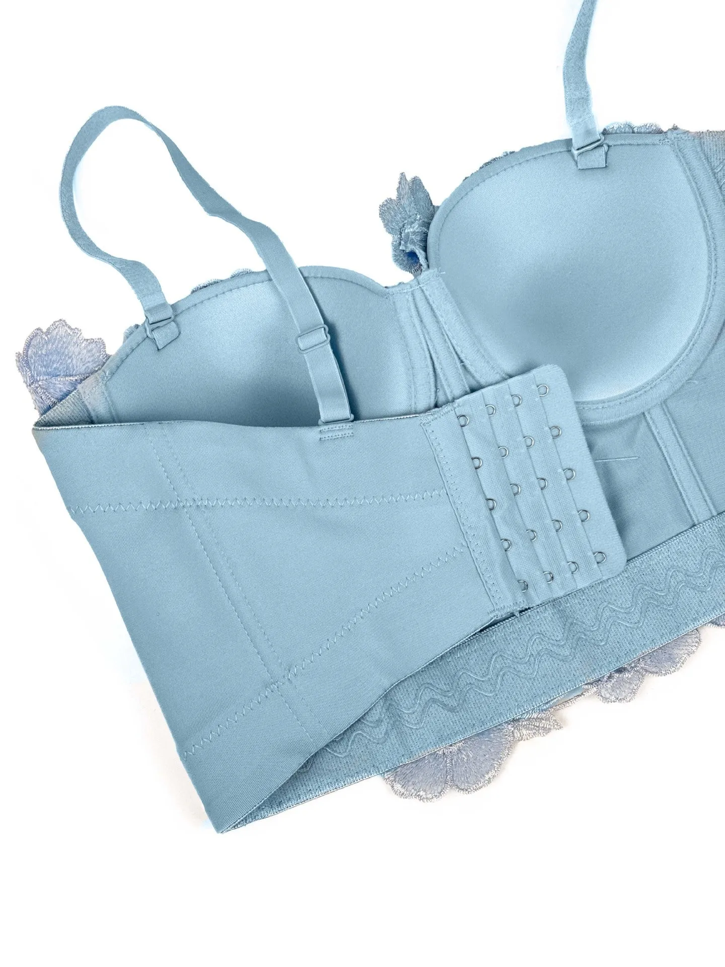 3D Flower Diamond Corset in blue Gloria Lanvin