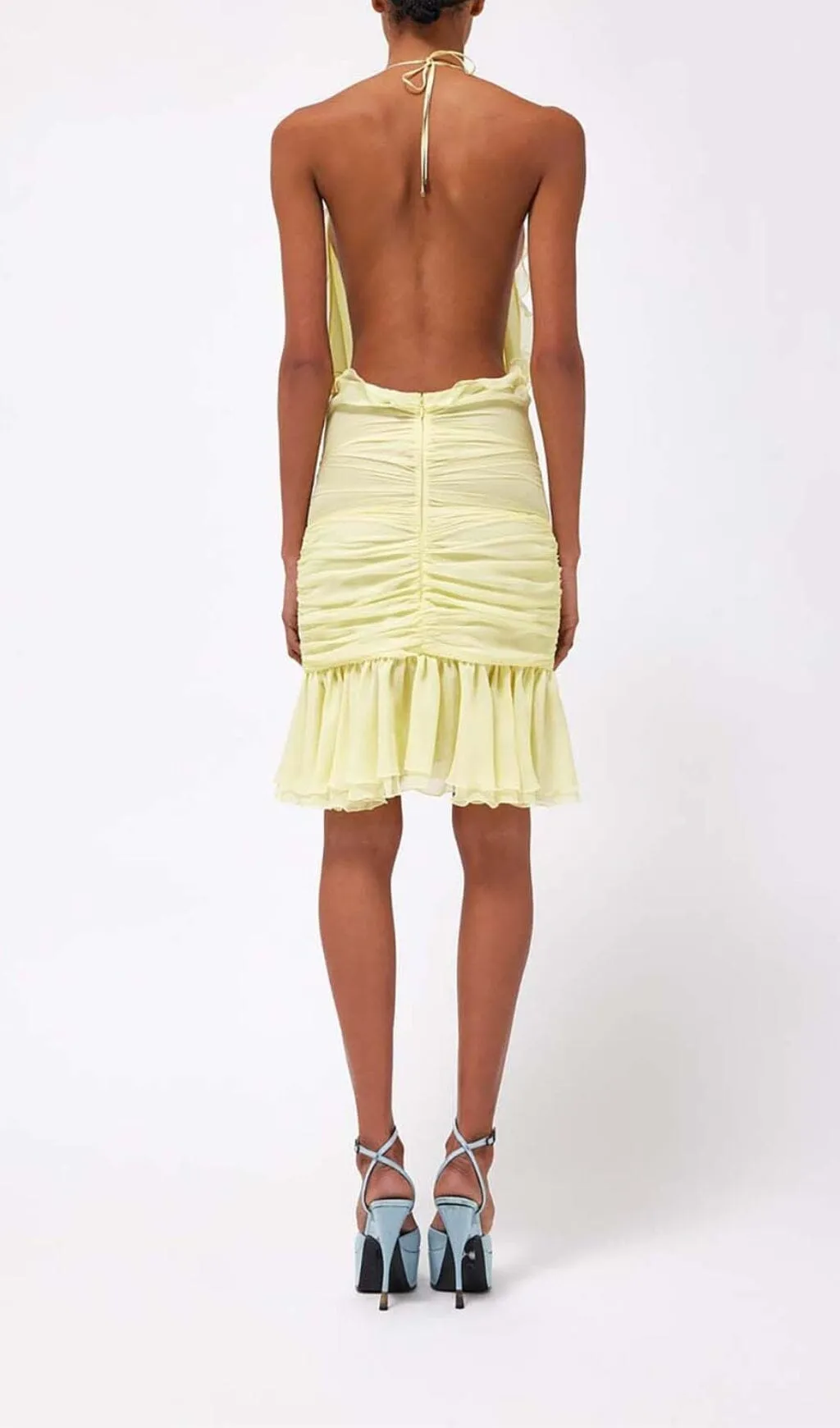3D FLOWER MESH IRREGULAR MINI DRESS Gloria Lanvin