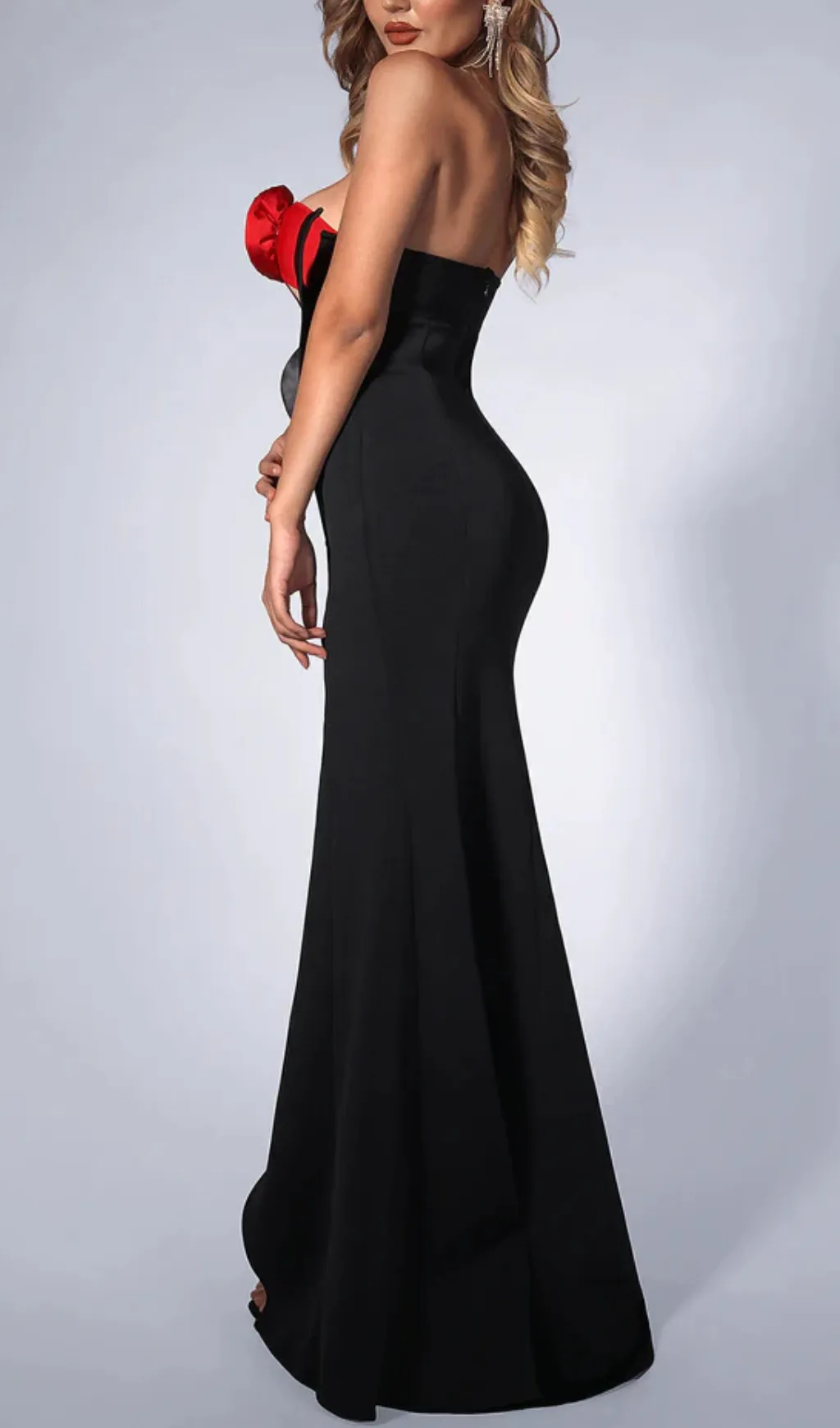 3D FLOWER RUCHE FLORAL MAXI DRESS Gloria Lanvin