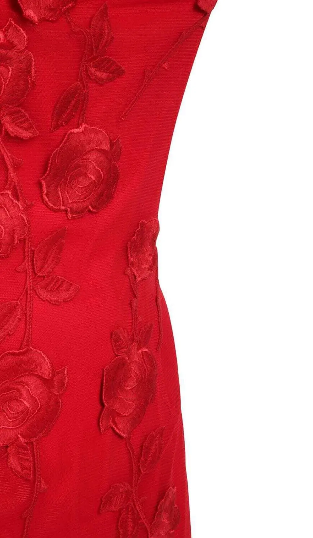3D FLOWER SUSPENDER DRESS IN RED Gloria Lanvin