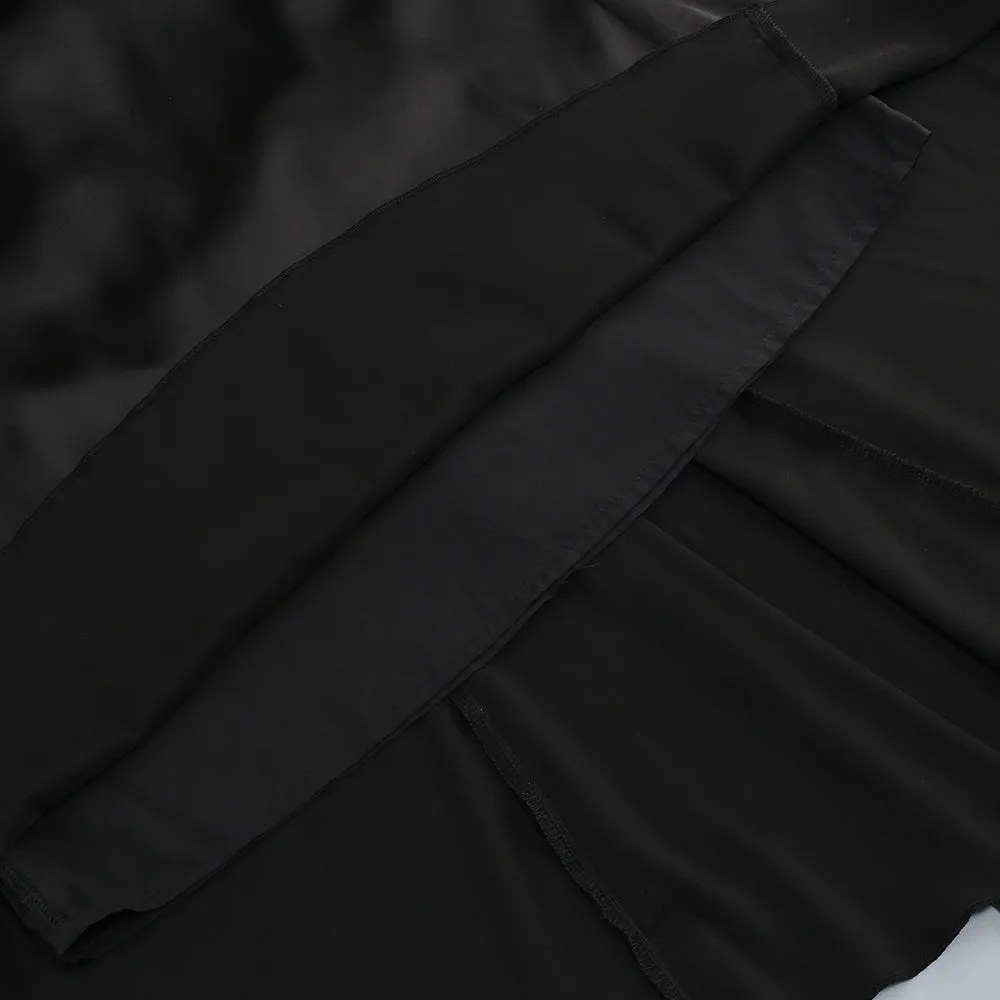 3D WHITE FLOWER ONE-SHOULDER MAXI DRESS IN BLACK Gloria Lanvin