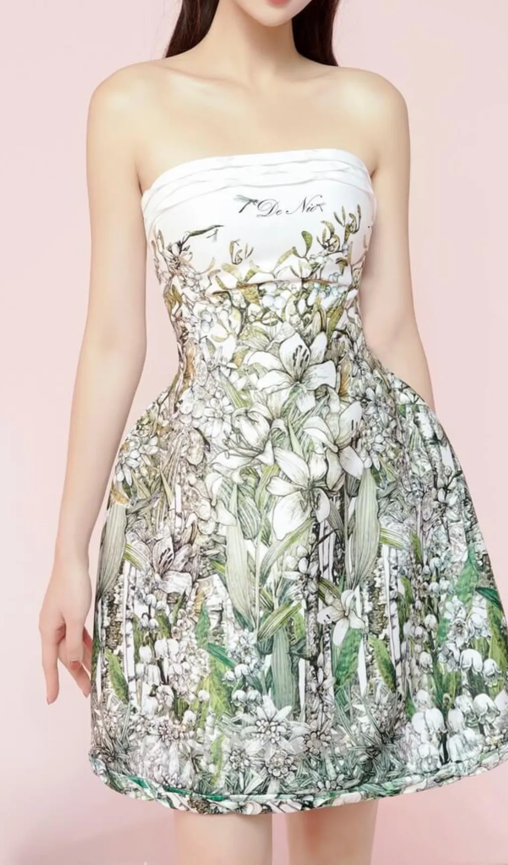 A-LINE STRAIGHT ACROSS NECK TWISTED WOVEN MINI DRESS Gloria Lanvin