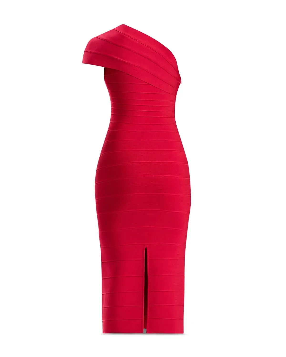 Abigail one-shoulder bandage midi Dress in rio red Gloria Lanvin