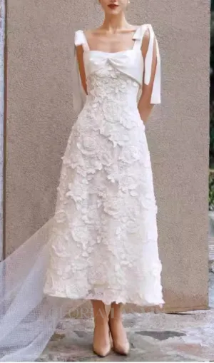 ADITI WHITE FLOWER LACE WEDDING MAXI DRESS Gloria Lanvin