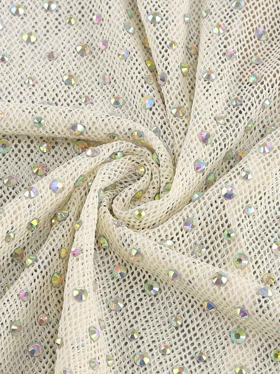 adora Vicky Cutout Sequin Rhinestone Mini Dress Gloria Lanvin