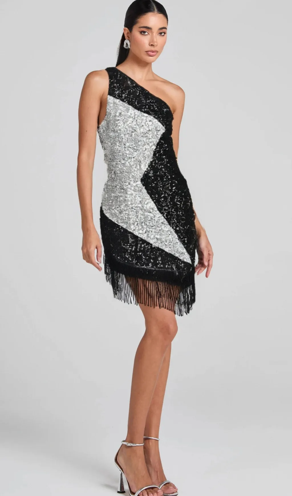 AGLAIA ONE SHOULDER SEQUIN DRESS Gloria Lanvin