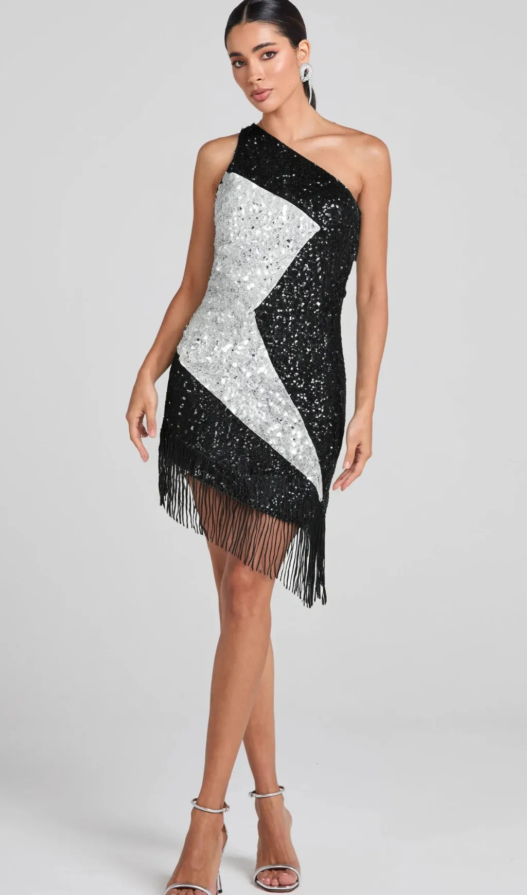 AGLAIA ONE SHOULDER SEQUIN DRESS Gloria Lanvin