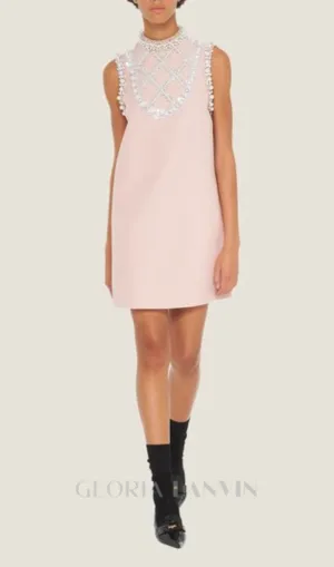 ALBERTINE PEARL-EMBELLISHED MINI DRESS Gloria Lanvin