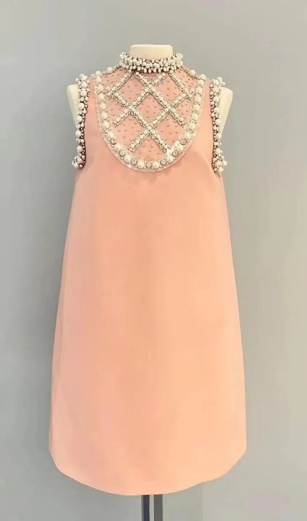 ALBERTINE PEARL-EMBELLISHED MINI DRESS Gloria Lanvin