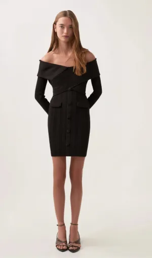 Alice off-shoulder ribbed-knit mini dress Gloria Lanvin
