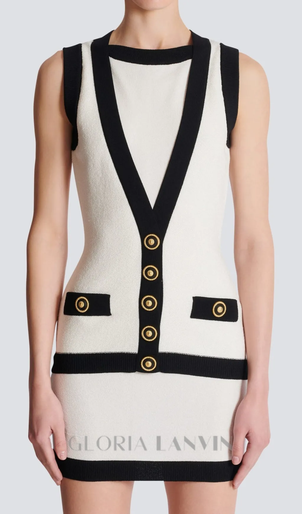 Aliphine Two-tone Mini Bandage Dress Gloria Lanvin