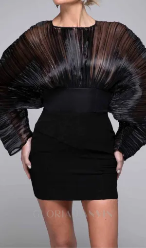 alisa mushroom corset dress in black Gloria Lanvin