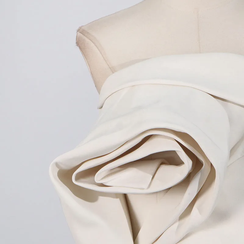 Alisa strapless flower mini dress in apricot Gloria Lanvin
