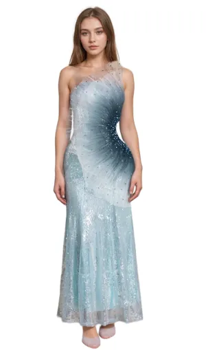 alyssa Samira Gradient Embellished Mermaid Maxi Dress Gloria Lanvin