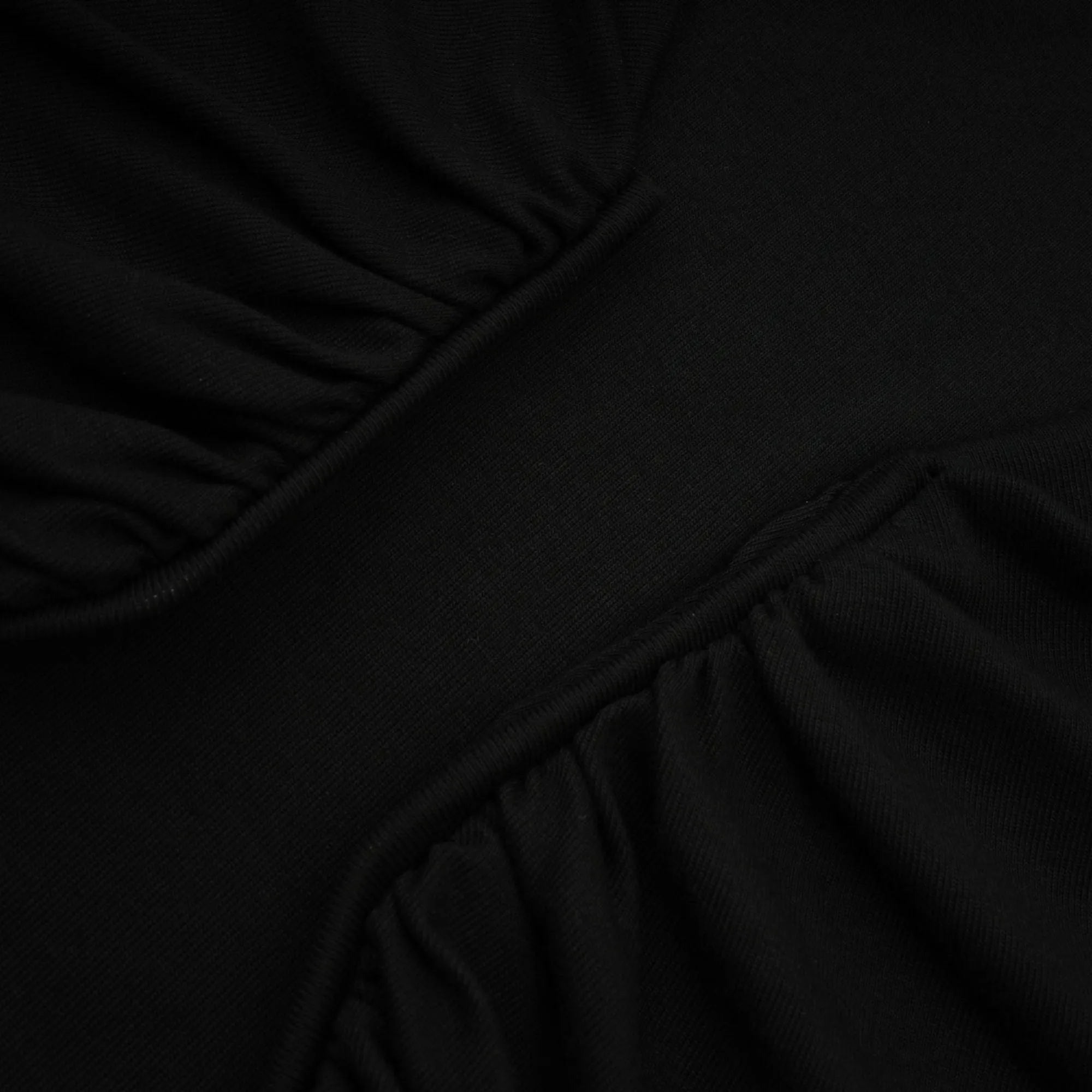 Anas black open-front gathered top Gloria Lanvin