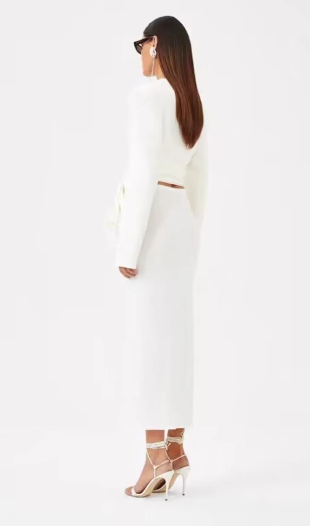 ANDEANA BOW CROP TOP AND SKIRT TWO PIECE SET Gloria Lanvin