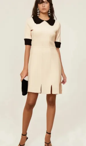 Andra white split-hem knitted mini dress Gloria Lanvin