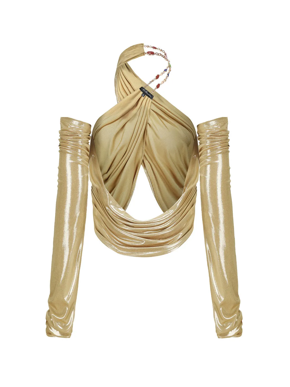 ANILA YELLOW RUCHED LEATHER MIDI DRESS Gloria Lanvin