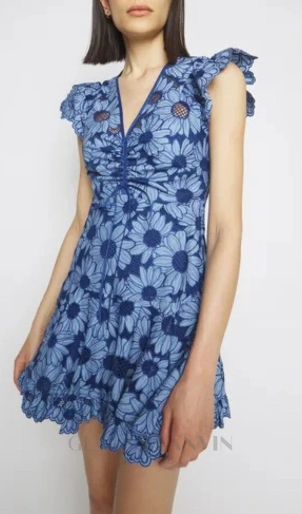 ANNIS FLOWER PRINTED MINI DRESS Gloria Lanvin