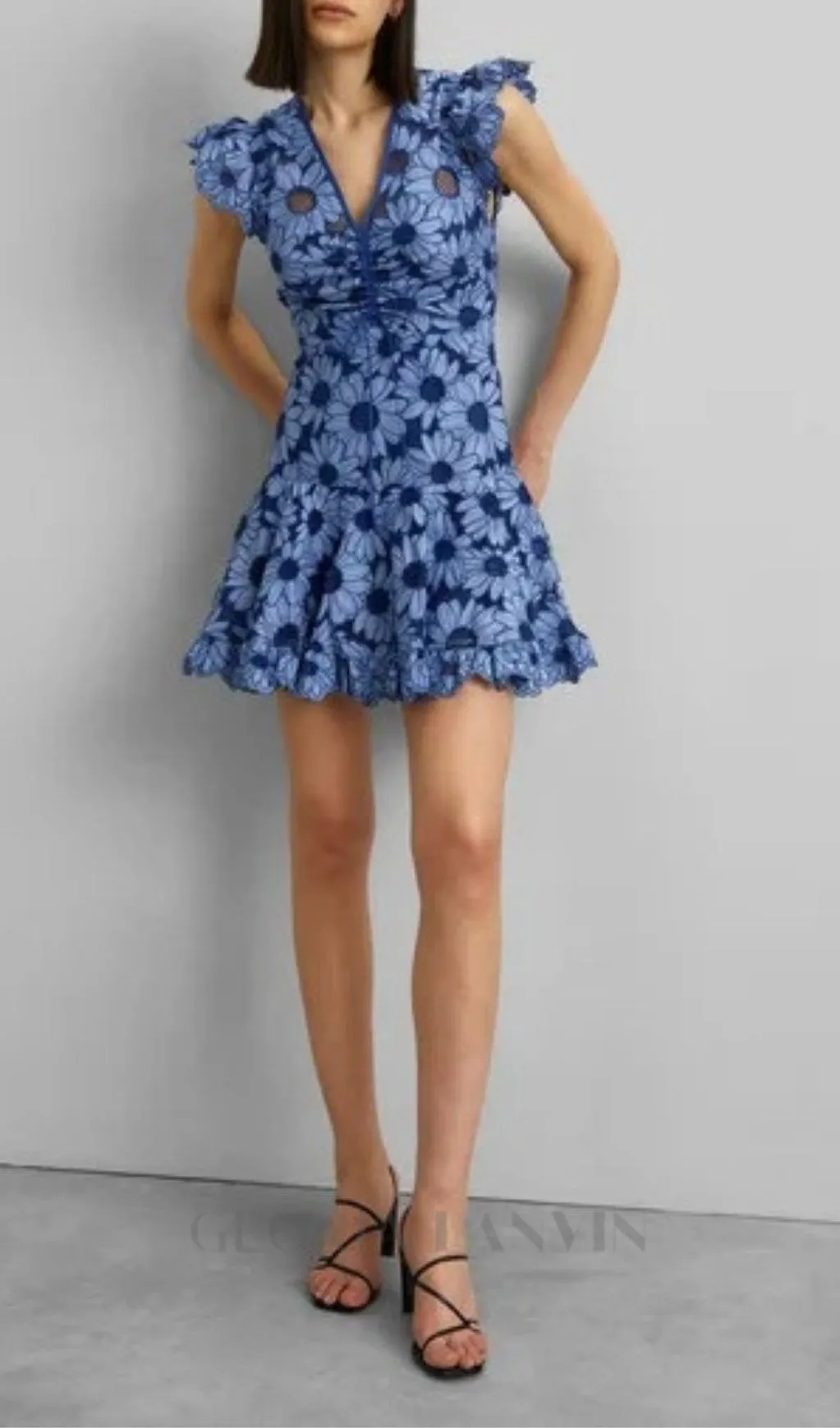 ANNIS FLOWER PRINTED MINI DRESS Gloria Lanvin