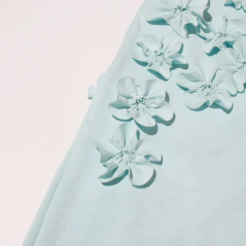 ANNONA GREEN FLOWER EMBELLISHED MAXI DRESS Gloria Lanvin