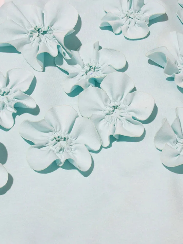 ANNONA GREEN FLOWER EMBELLISHED MAXI DRESS Gloria Lanvin