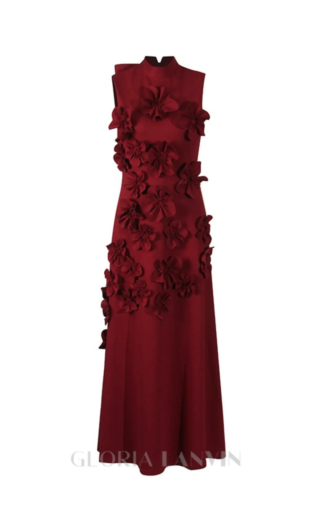 ANNONA RED FLOWER EMBELLISHED MAXI DRESS Gloria Lanvin
