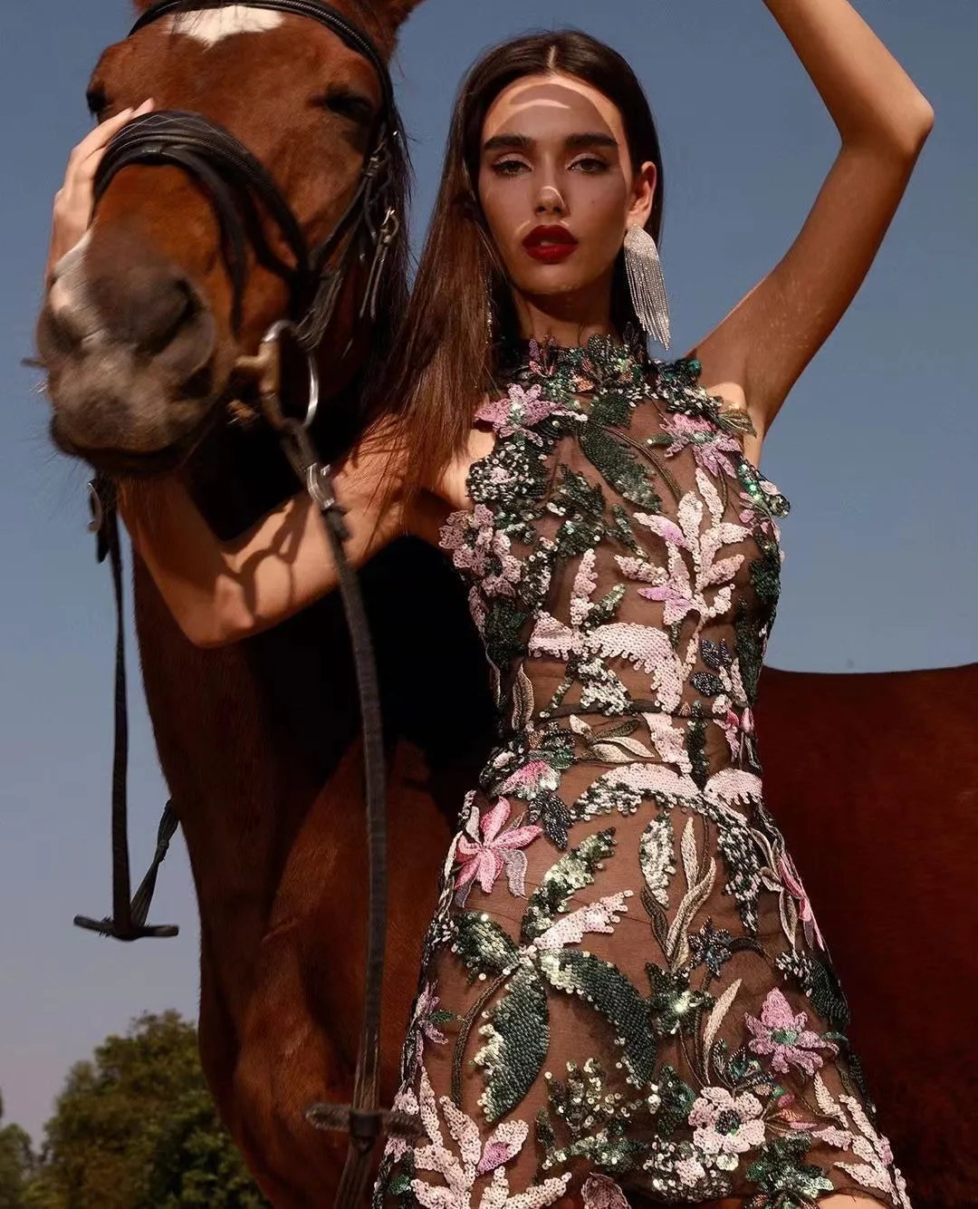 ANTONIA EMBROIDERED MINI DRESS Gloria Lanvin