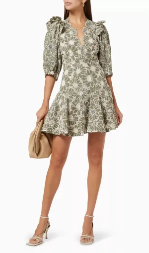 ANUNCIACION EMBROIDERED COTTON LACE DRESS Gloria Lanvin