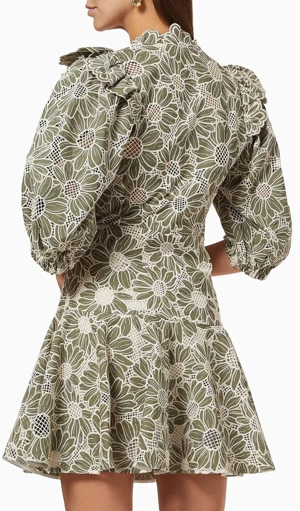 ANUNCIACION EMBROIDERED COTTON LACE DRESS Gloria Lanvin