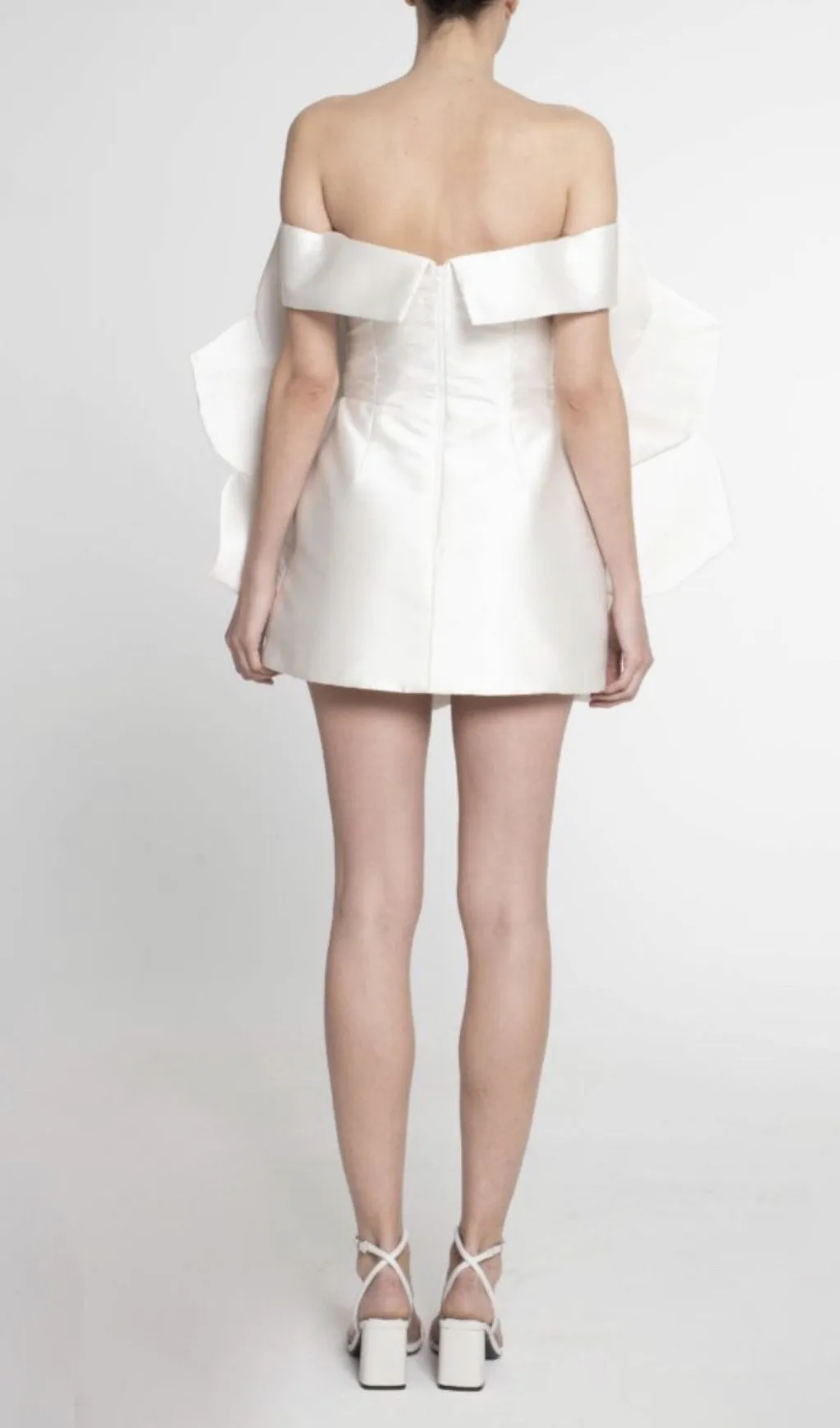 APRICOT FLOWER STRAPLESS MINI DRESS Gloria Lanvin