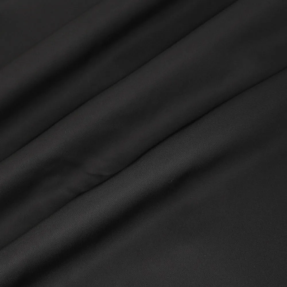 ARLENE BLACK LONG SLEEVED CUT OUT SILK TAFFETA MIDI DRESS Gloria Lanvin