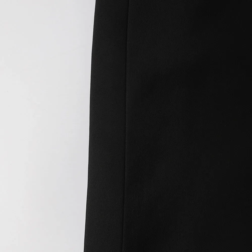 ARLENE BLACK LONG SLEEVED CUT OUT SILK TAFFETA MIDI DRESS Gloria Lanvin