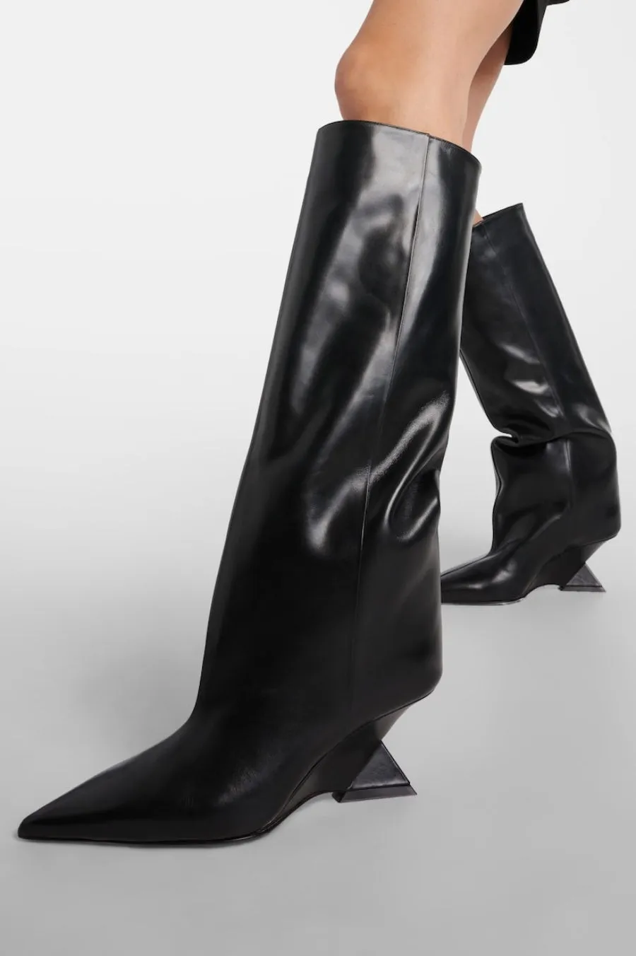 Astrid Heterotypic Knee-high Boots - Black Gloria Lanvin