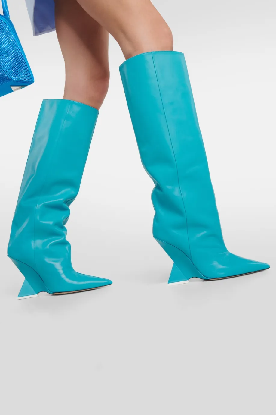 Astrid Heterotypic Knee-high Boots - Blue Gloria Lanvin