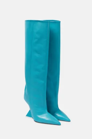 Astrid Heterotypic Knee-high Boots - Blue Gloria Lanvin