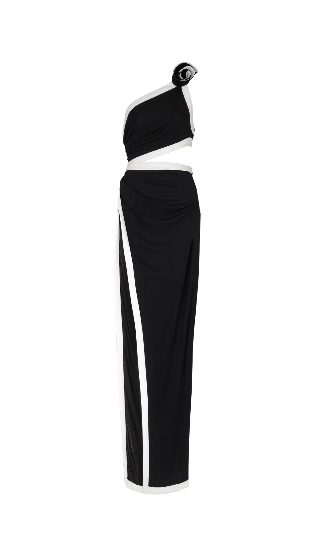 ASYMMETRIC DRESS WITH ROSE DETAIL Gloria Lanvin