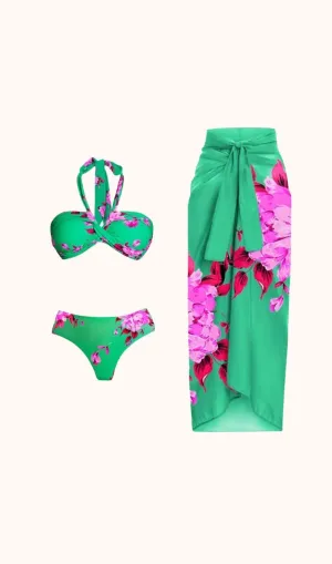 Aunika Halterneck Bikini Three Piece Set Gloria Lanvin