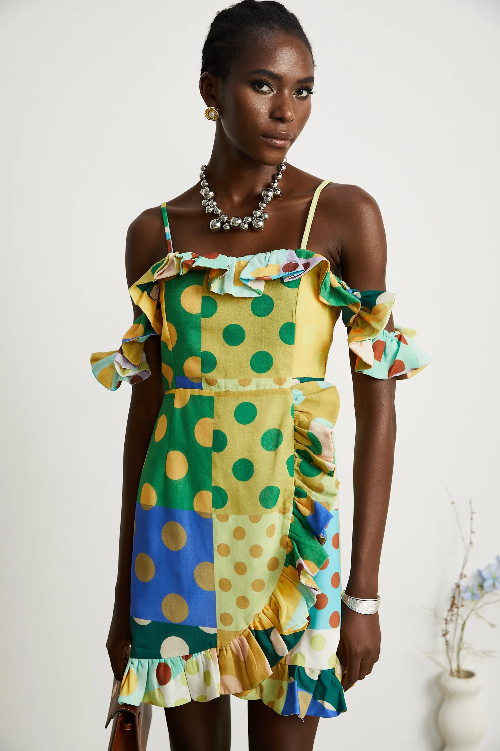 Aurore polka-dot multicolour mini dress Gloria Lanvin