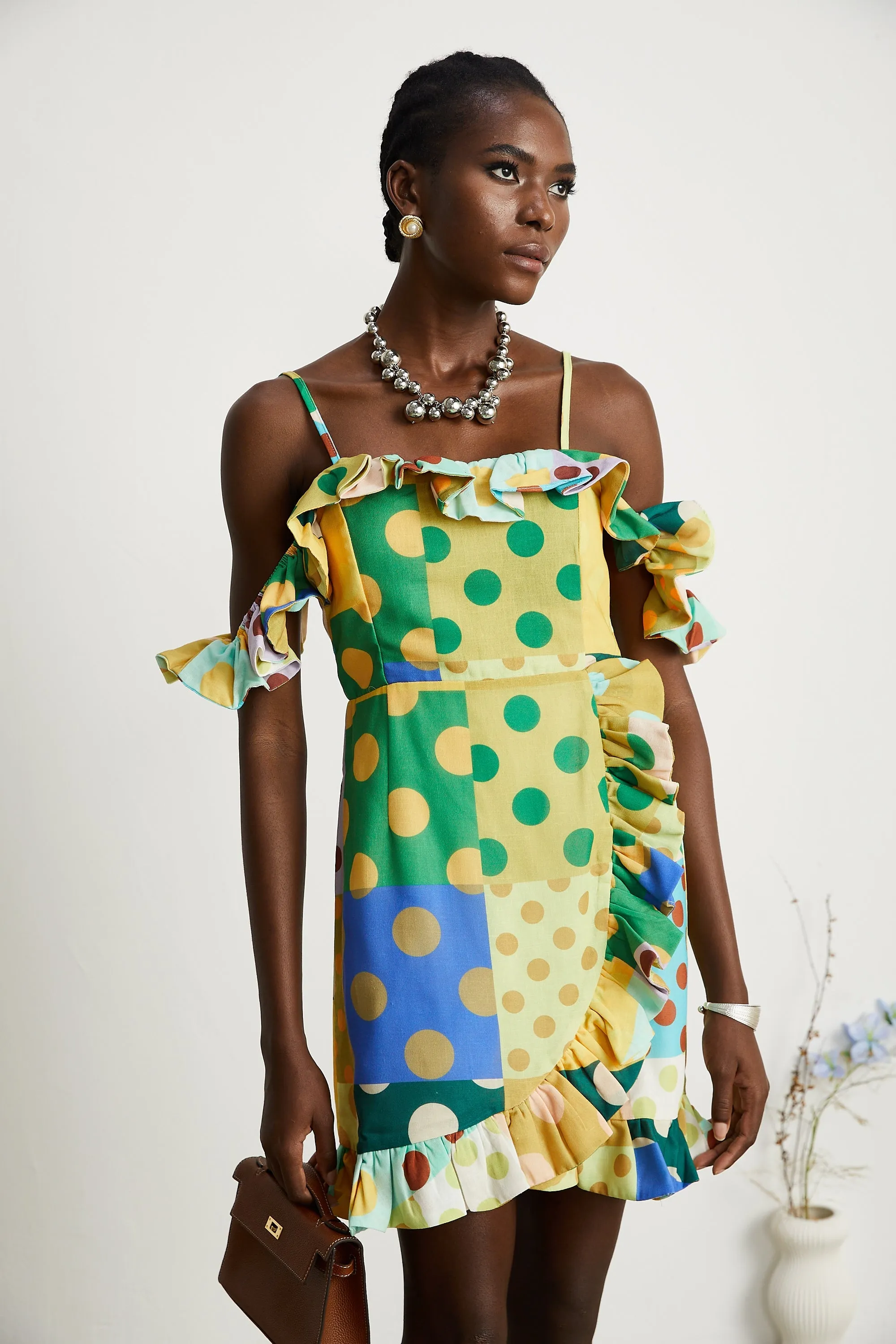 Aurore polka-dot multicolour mini dress Gloria Lanvin