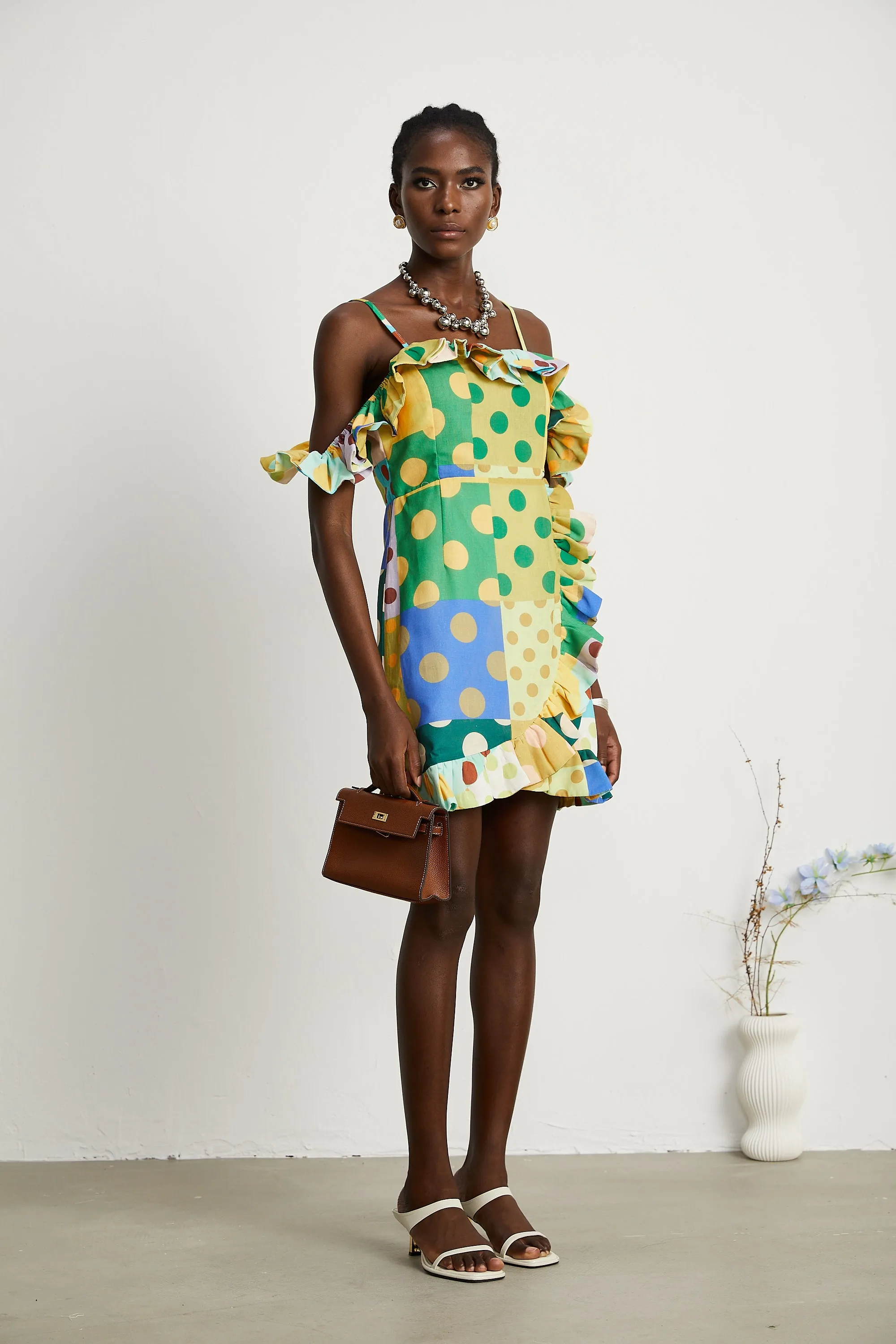 Aurore polka-dot multicolour mini dress Gloria Lanvin