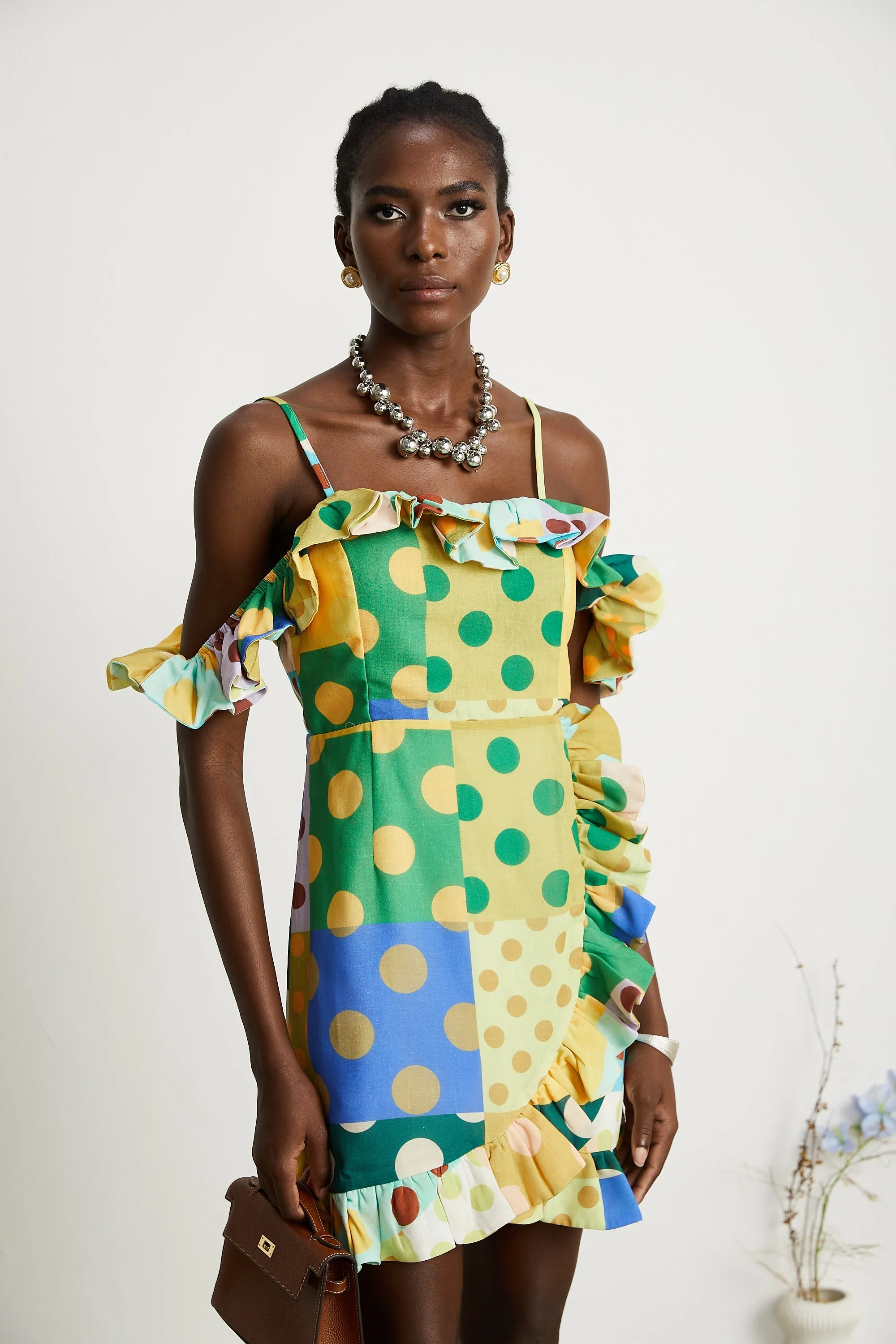 Aurore polka-dot multicolour mini dress Gloria Lanvin