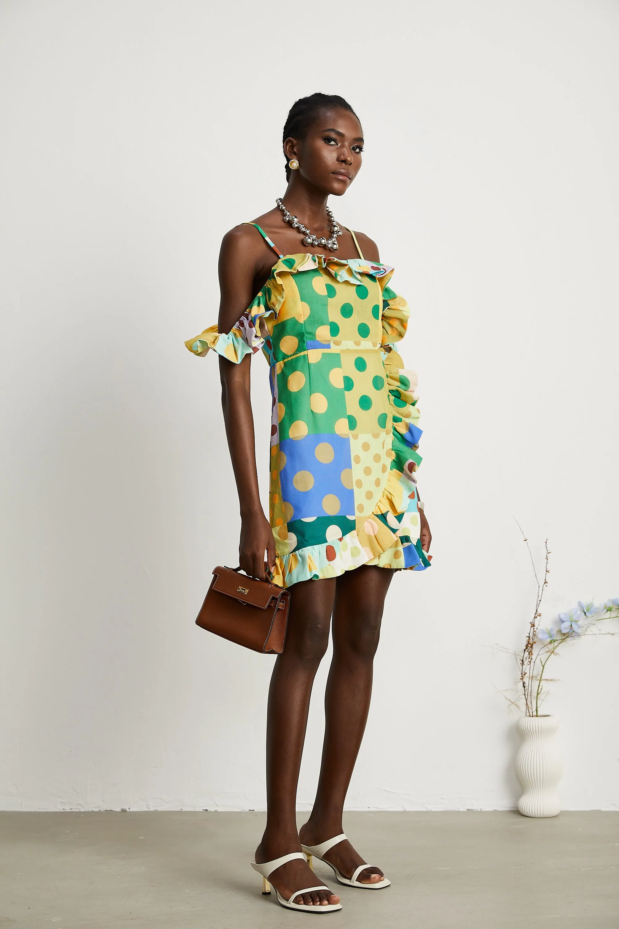 Aurore polka-dot multicolour mini dress Gloria Lanvin