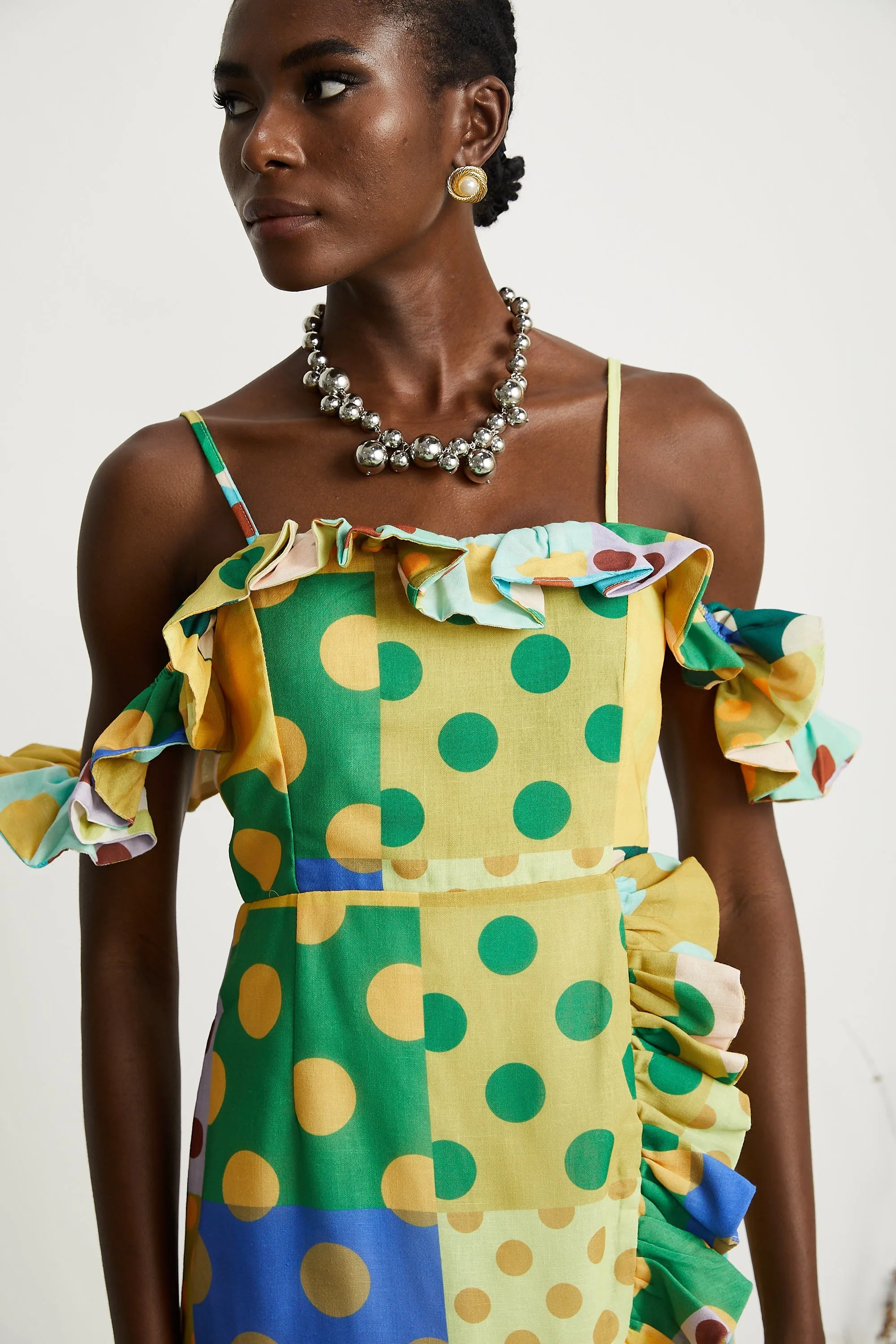 Aurore polka-dot multicolour mini dress Gloria Lanvin