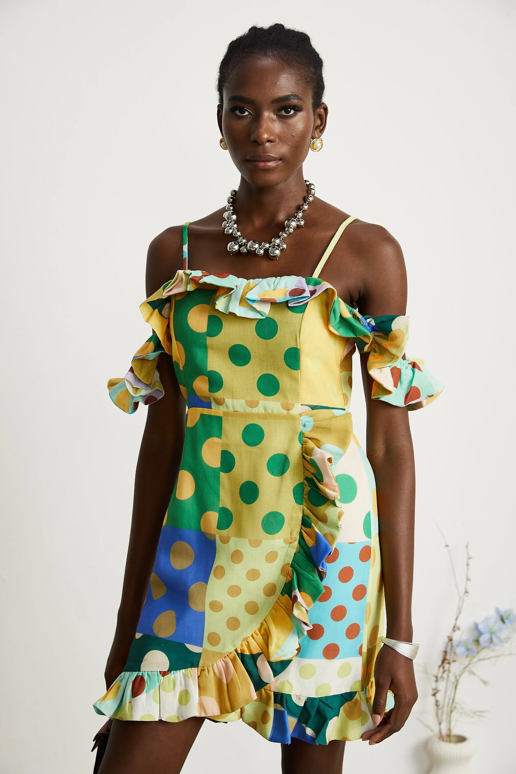 Aurore polka-dot multicolour mini dress Gloria Lanvin