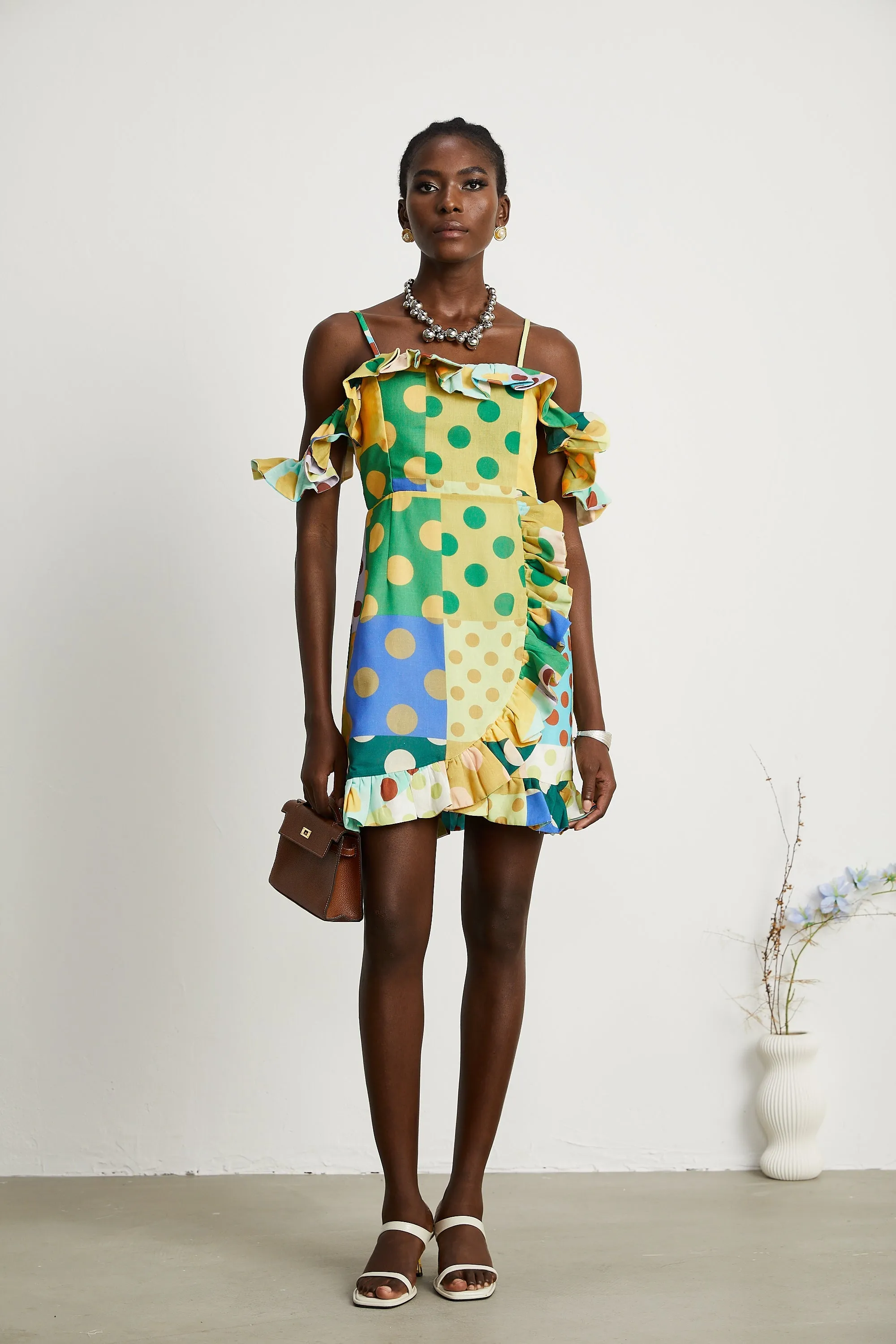 Aurore polka-dot multicolour mini dress Gloria Lanvin