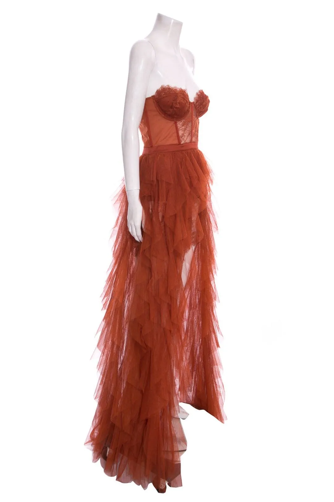 AVIS RUST LACE MAXI SET DRESS Gloria Lanvin