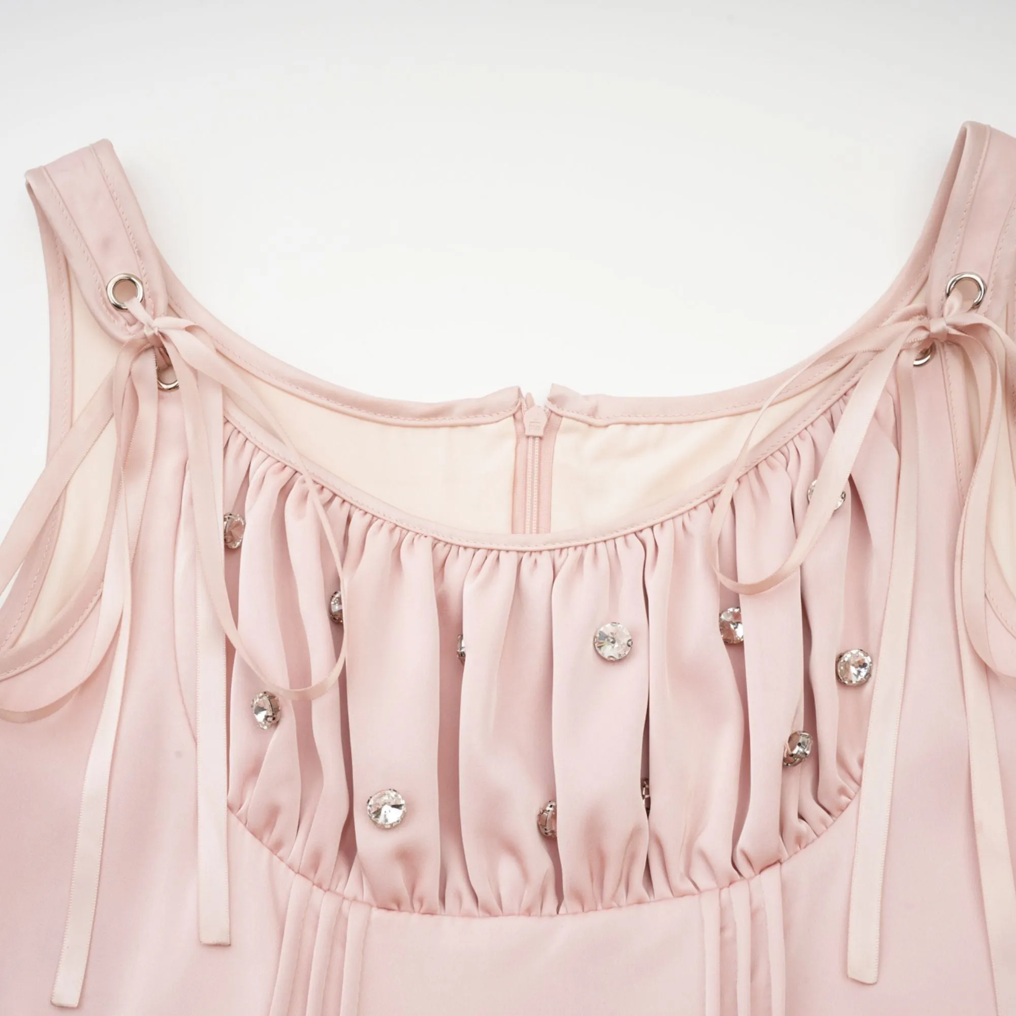 Axelle pleated crystal embellished mini dress Gloria Lanvin