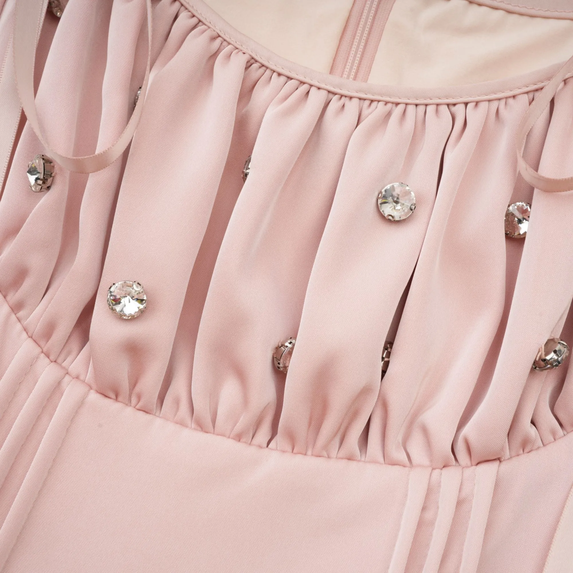 Axelle pleated crystal embellished mini dress Gloria Lanvin