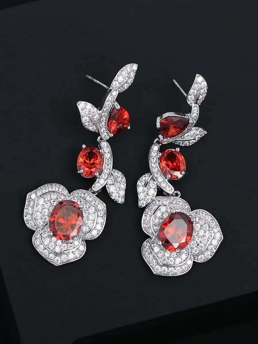 AZORITE ROSE GEM EARRINGS Gloria Lanvin